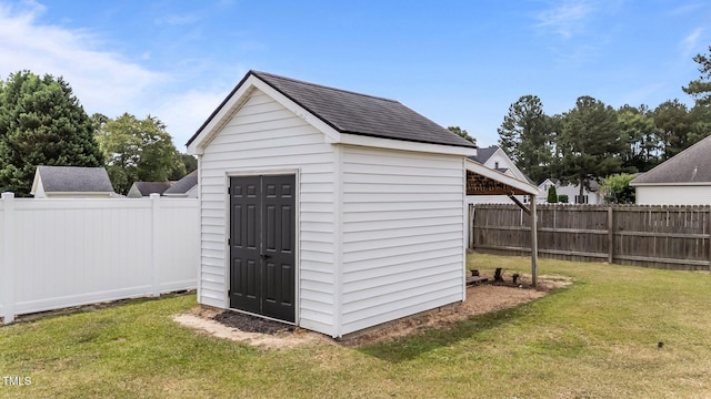 4408 Highmeadow Ln N, Wilson, NC 27896 - view of shed featuring a fenced backyard