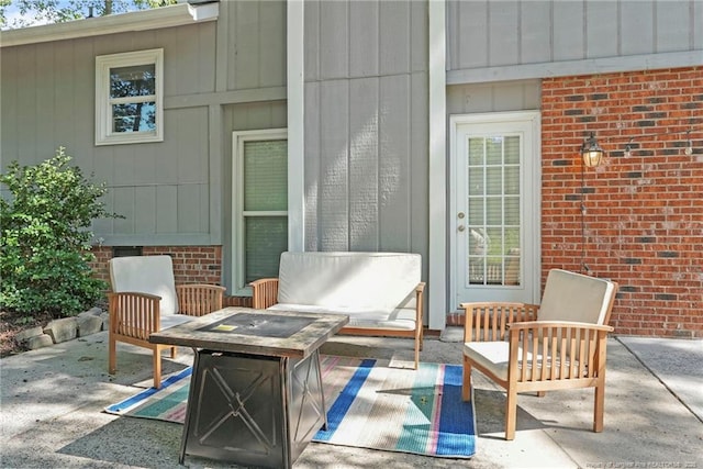 6405 Riegelwood St, Fayetteville, NC 28314 - view of patio / terrace with a fire pit