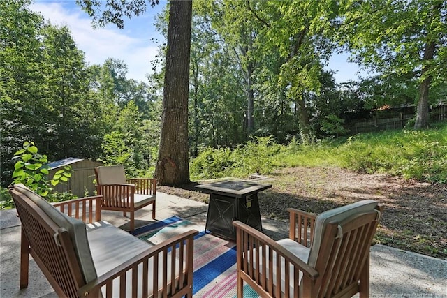 6405 Riegelwood St, Fayetteville, NC 28314 - deck featuring an outdoor hangout area
