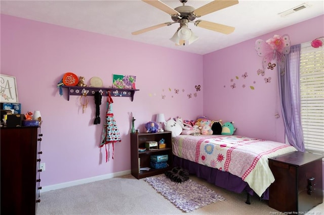 3401 Connection Dr, Fayetteville, NC 28311 - bedroom with carpet floors and ceiling fan