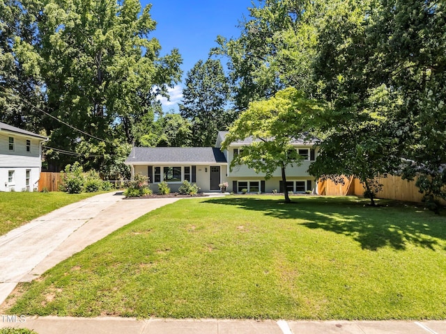 2317 Bertie Dr, Raleigh, NC 27610 - split level home with concrete driveway