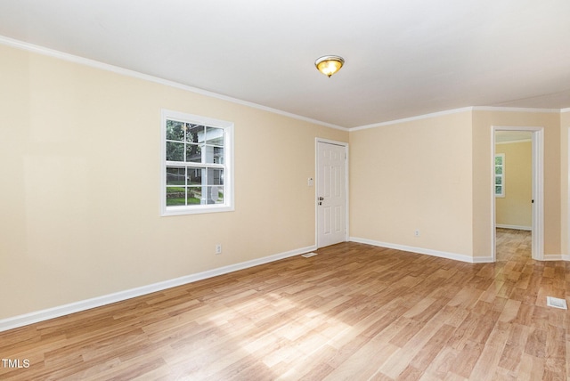 919 Chester St, Durham, NC 27701 - unfurnished room featuring light wood-type flooring and crown molding