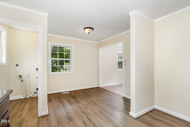 919 Chester St, Durham, NC 27701 - unfurnished room featuring wood finished floors and ornamental molding