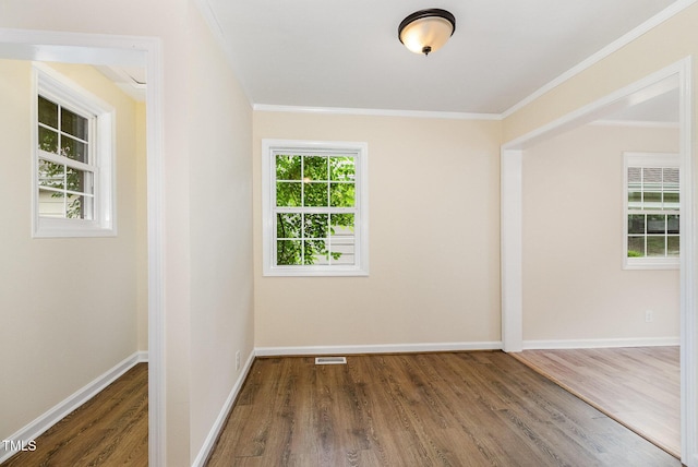 919 Chester St, Durham, NC 27701 - unfurnished room with wood finished floors and ornamental molding