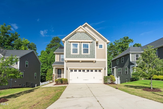 304 Garden Walk Dr, Durham, NC 27703 - view of front of property featuring an attached garage, driveway, and a front yard