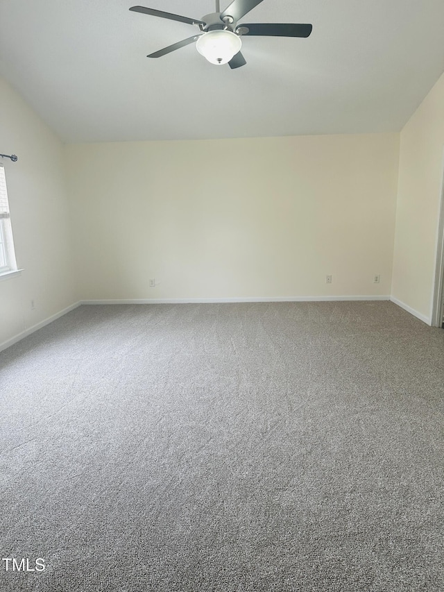 1150 Brookhill Way, Cary, NC 27519 - carpeted empty room featuring a ceiling fan and lofted ceiling