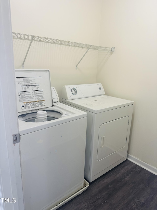 1150 Brookhill Way, Cary, NC 27519 - laundry room with washing machine and dryer and dark wood finished floors