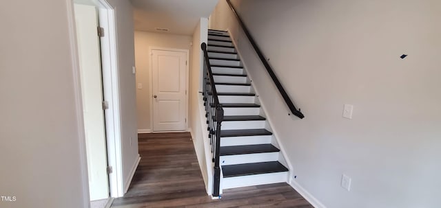 1426 Rosepine Dr, Cary, NC 27519 - stairway featuring wood finished floors and baseboards