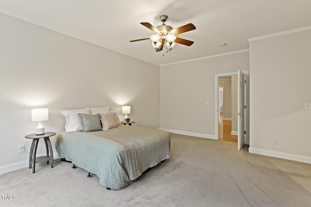 400 Indian Elm Ln, Cary, NC 27519 - bedroom featuring crown molding, carpet flooring, and ceiling fan