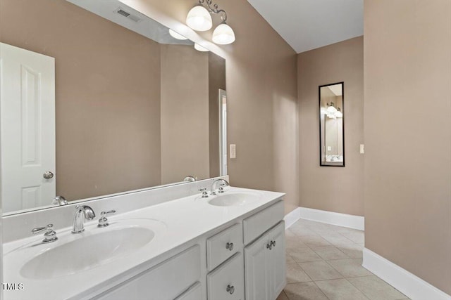 10012 San Remo Pl, Wake Forest, NC 27587 - full bathroom featuring tile patterned floors and double vanity