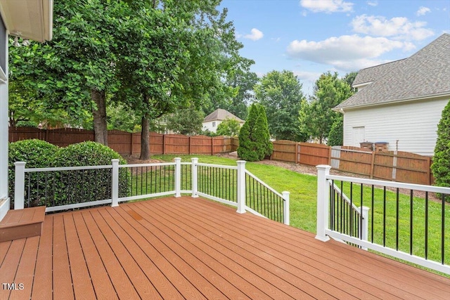 10012 San Remo Pl, Wake Forest, NC 27587 - wooden terrace featuring a fenced backyard