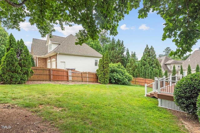 10012 San Remo Pl, Wake Forest, NC 27587 - fenced backyard with a deck