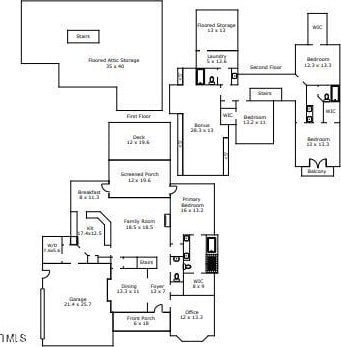10012 San Remo Pl, Wake Forest, NC 27587 - view of home floor plan