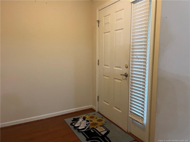 3322 Harbour Pointe Pl Unit 17, Fayetteville, NC 28314 - doorway with wood finished floors and baseboards