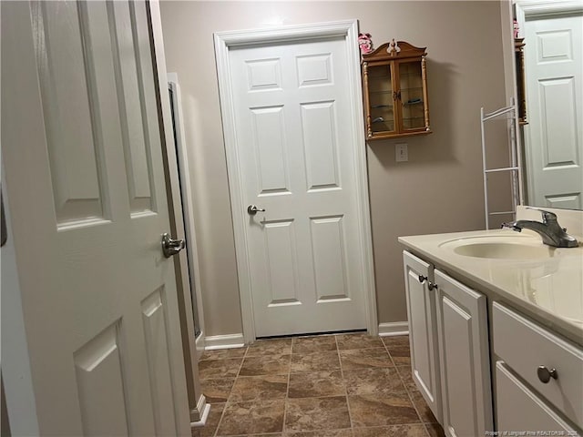 3322 Harbour Pointe Pl Unit 17, Fayetteville, NC 28314 - bathroom with vanity and baseboards