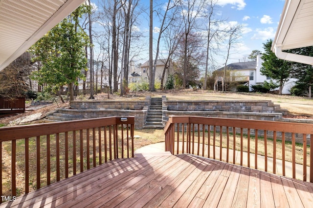 100 W Acres Cres, Cary, NC 27519 - view of wooden terrace