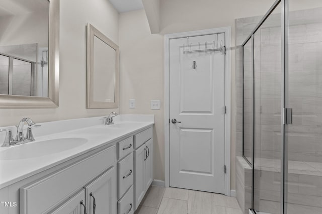 417 Austin View Blvd, Wake Forest, NC 27587 - full bathroom with double vanity and a shower stall