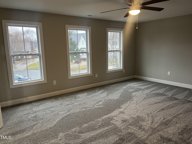 3204 Overlook Ct, Burlington, NC 27215 - spare room with carpet flooring and ceiling fan
