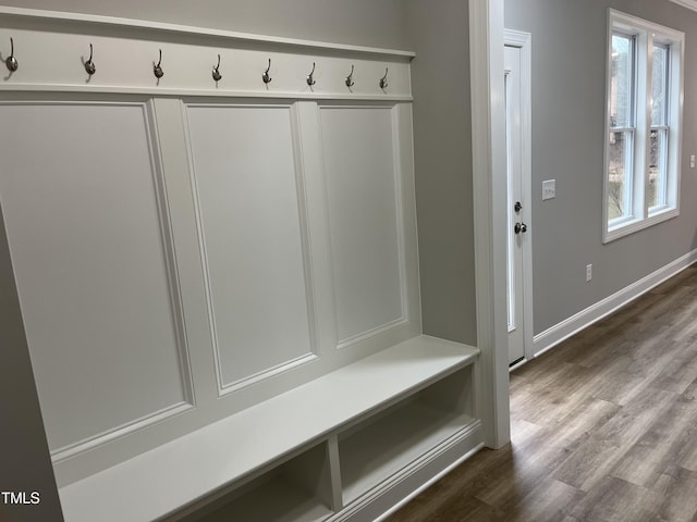 3204 Overlook Ct, Burlington, NC 27215 - mudroom featuring wood finished floors and baseboards