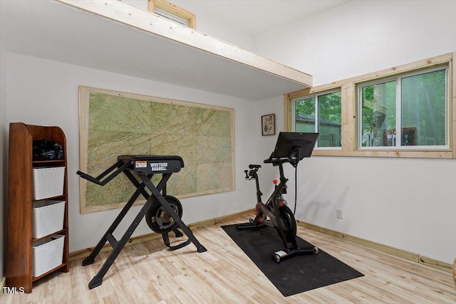 1403 Meadow Ln, Chapel Hill, NC 27516 - exercise area featuring wood finished floors