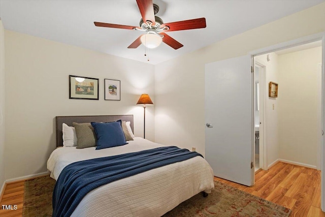 1403 Meadow Ln, Chapel Hill, NC 27516 - bedroom featuring wood finished floors and a ceiling fan