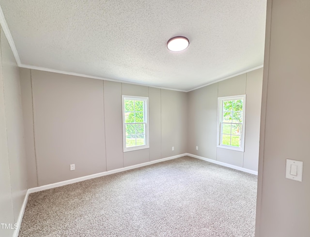 6283 US-258, Tarboro, NC 27886 - carpeted spare room featuring a textured ceiling, plenty of natural light, and ornamental molding