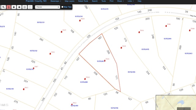 5920 Two Pines Trl, Wake Forest, NC 27587 - map of parcels