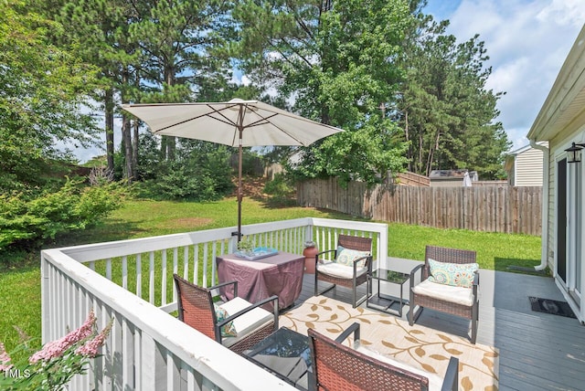 611 Quartz Dr, Durham, NC 27703 - wooden deck with an outdoor living space