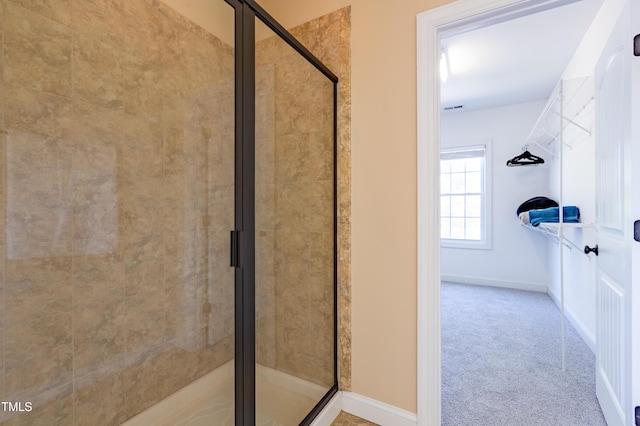 9701 Corktree Ct, Wake Forest, NC 27587 - full bathroom featuring a stall shower and baseboards