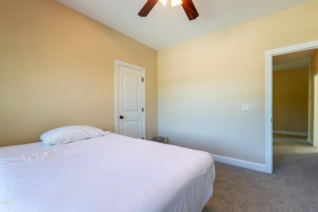 9701 Corktree Ct, Wake Forest, NC 27587 - carpeted bedroom with baseboards and ceiling fan