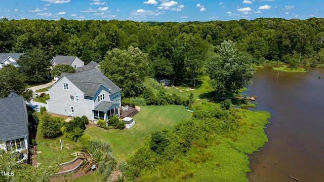 9701 Corktree Ct, Wake Forest, NC 27587 - view of subject property with a nearby body of water and a forest