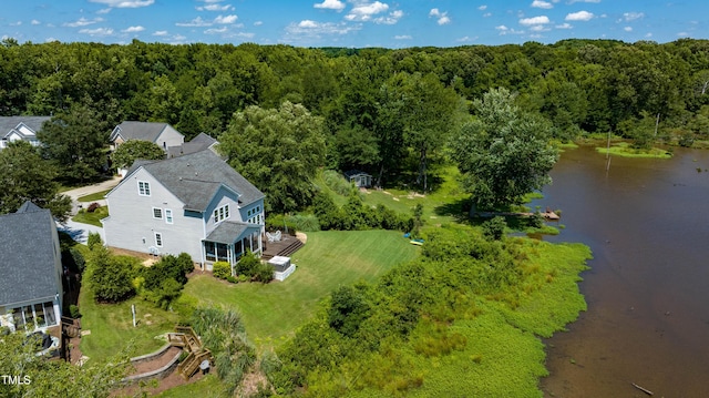 9701 Corktree Ct, Wake Forest, NC 27587 - view of subject property featuring a nearby body of water and a heavily wooded area