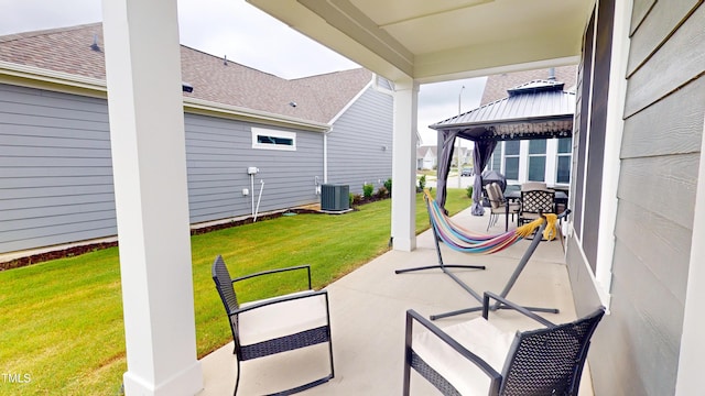 1720 Pinecliff Ct, Fuquay Varina, NC 27526 - view of patio featuring a gazebo