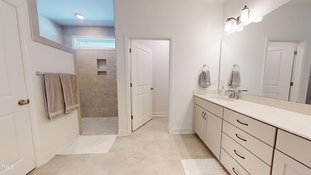 1720 Pinecliff Ct, Fuquay Varina, NC 27526 - full bathroom featuring walk in shower and vanity