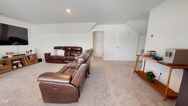 1720 Pinecliff Ct, Fuquay Varina, NC 27526 - living room with carpet and vaulted ceiling