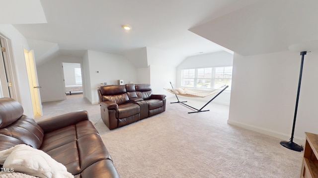 1720 Pinecliff Ct, Fuquay Varina, NC 27526 - living area with vaulted ceiling and carpet flooring