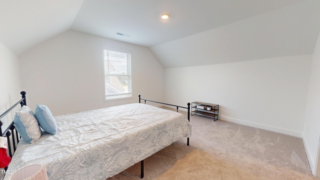 1720 Pinecliff Ct, Fuquay Varina, NC 27526 - bedroom with lofted ceiling and carpet