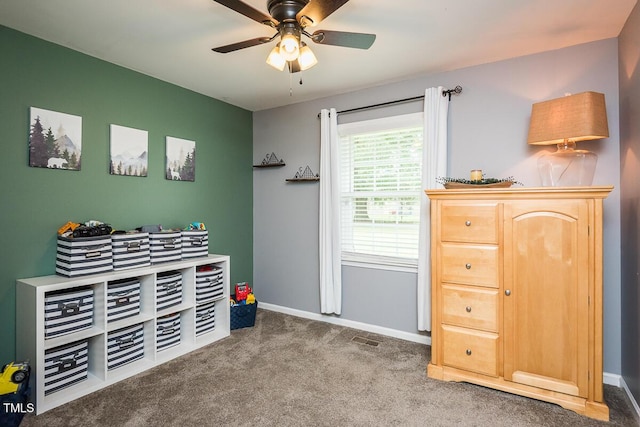 2120 Northcrest Dr, Elon, NC 27244 - bedroom with carpet flooring and ceiling fan