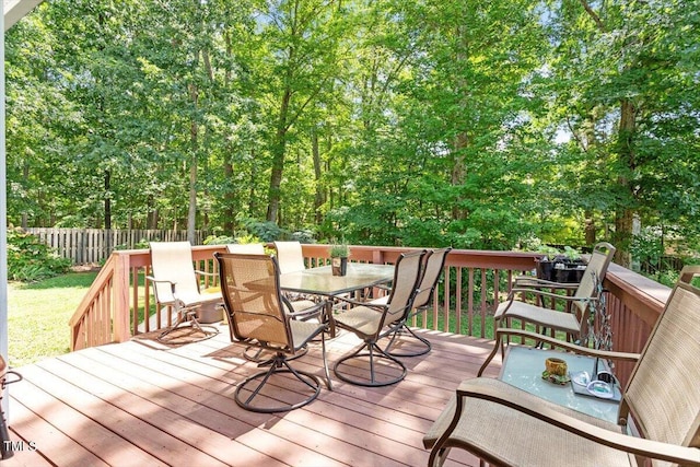 23 Northern Way Ct, Durham, NC 27712 - wooden deck with outdoor dining space