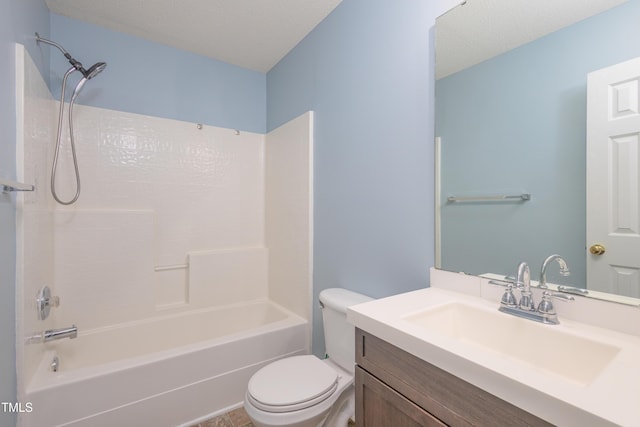 418 Lodestone Dr, Durham, NC 27703 - bathroom with vanity,  shower combination, and a textured ceiling