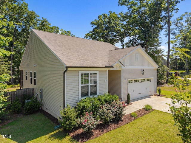 2321 Blue Crab Ct, Wake Forest, NC 27587 - view of front of home with a garage, concrete driveway, and roof with shingles
