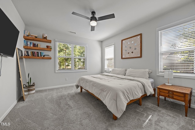 2321 Blue Crab Ct, Wake Forest, NC 27587 - carpeted bedroom featuring baseboards and ceiling fan
