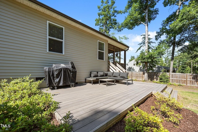 2321 Blue Crab Ct, Wake Forest, NC 27587 - wooden deck with grilling area and outdoor lounge area