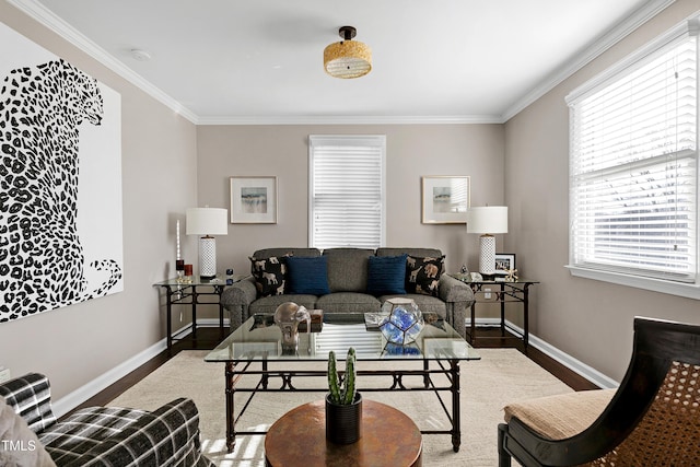 627 New Rd, Raleigh, NC 27608 - living area with wood finished floors and ornamental molding