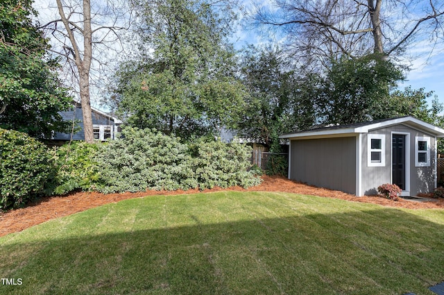 627 New Rd, Raleigh, NC 27608 - view of yard featuring a storage shed