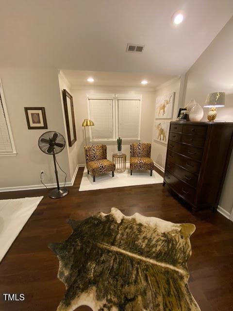 627 New Rd, Raleigh, NC 27608 - sitting room with recessed lighting and wood finished floors