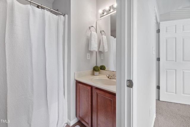 8422 Central Dr, Raleigh, NC 27613 - bathroom with vanity and curtained shower