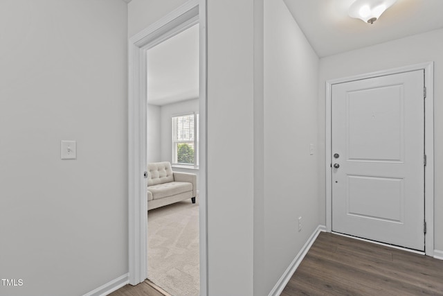 319 Great Northern Sta, Apex, NC 27502 - corridor with baseboards and wood finished floors