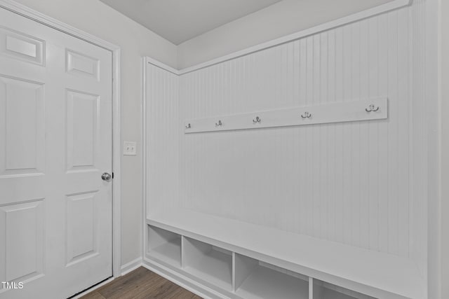 319 Great Northern Sta, Apex, NC 27502 - mudroom with dark wood-style flooring and baseboards