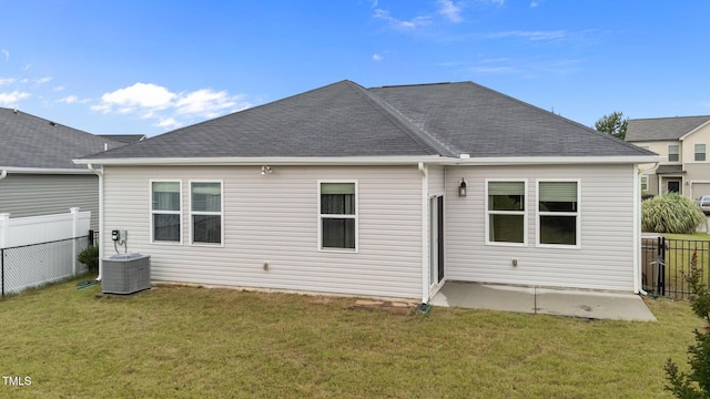 119 Yadkin St, Clayton, NC 27520 - rear view of property with a patio area and roof with shingles